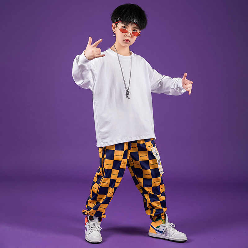 男童嘻哈街舞套装帅气鬼步舞长裤