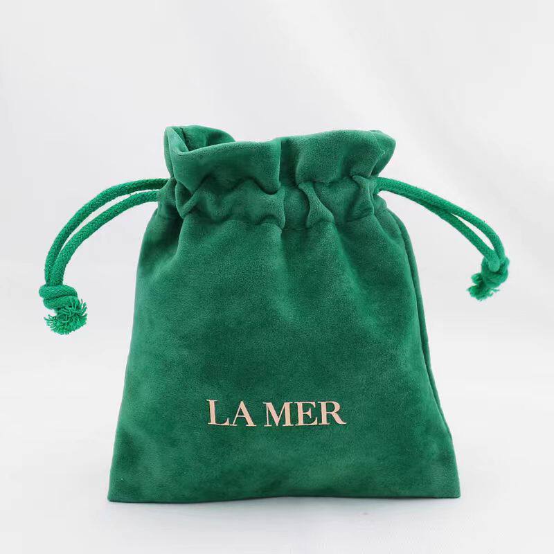 lamer海蓝之谜绒布袋粉扑气垫收纳袋化妆袋抽绳缩口袋口红化妆包