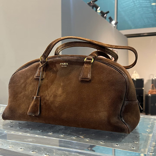 小众2025秋冬新款复古做旧磨砂麂皮绒通勤手提包大容量托特包女包