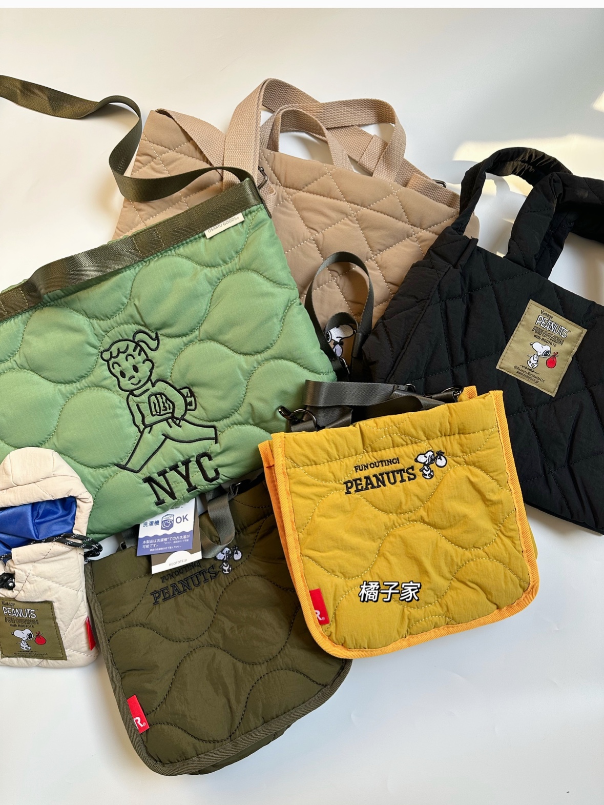 『秋日新品』日系刺绣史努比斜挎包日单可爱卡通手提托特包单肩包