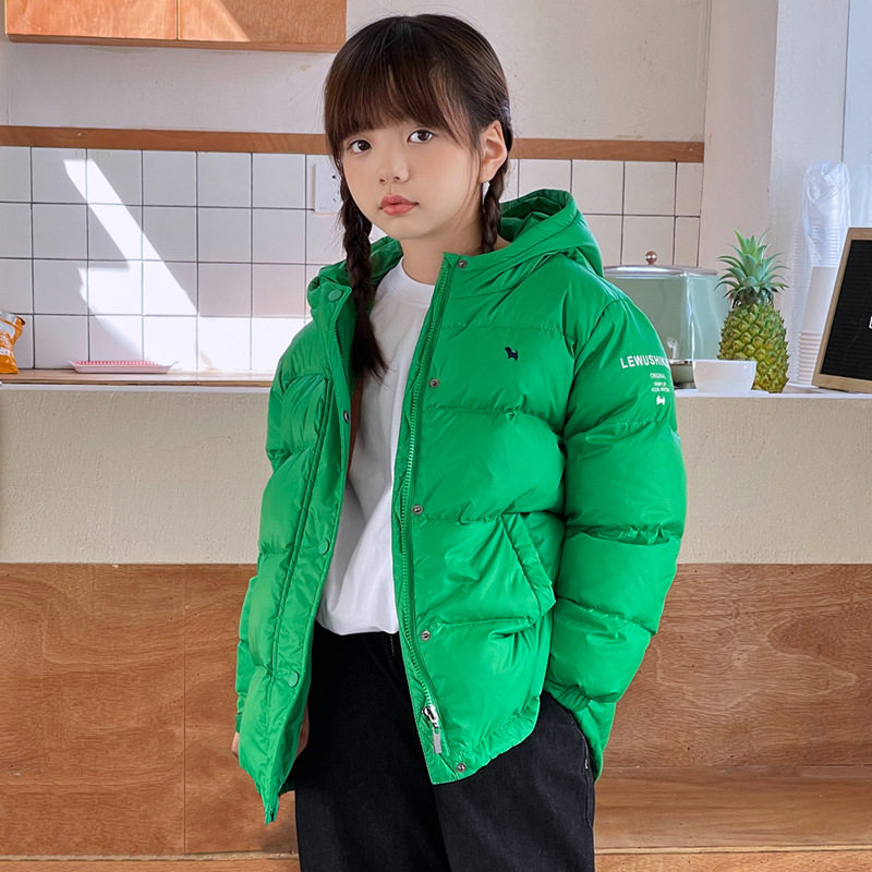 儿童羽绒服童装男童女童宝宝短款加厚白鸭绒面包服小童冬装外套