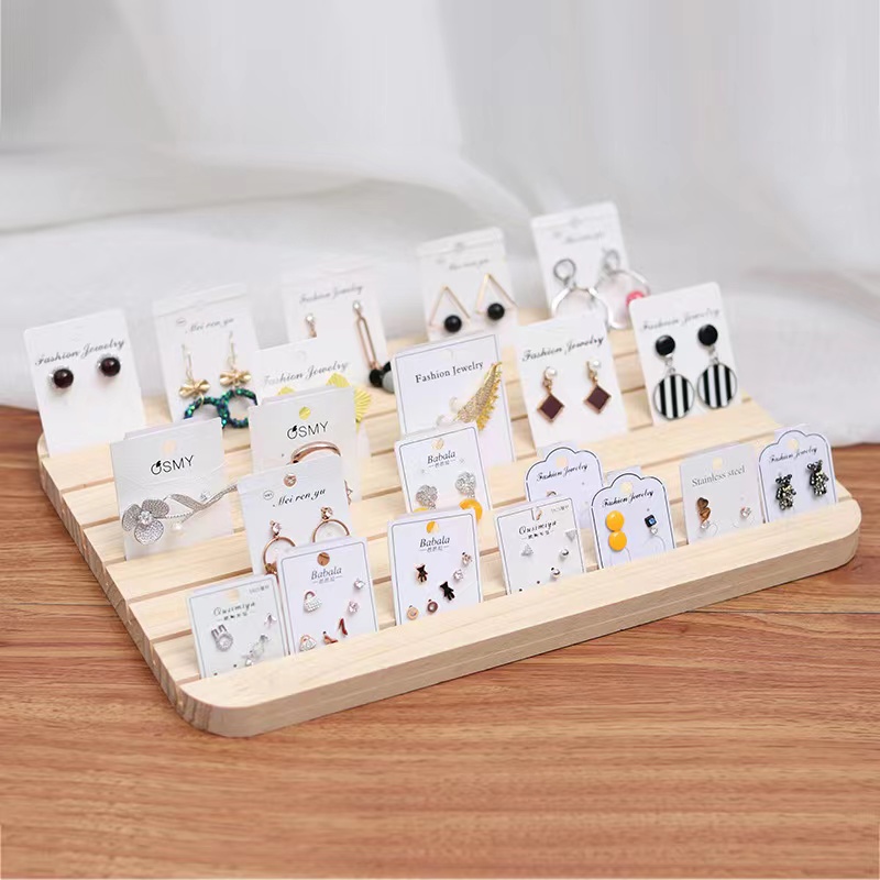 实木耳环戒指卡片陈列展示道具