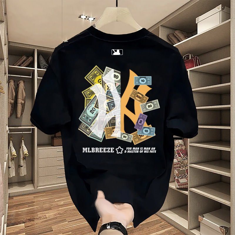 【免税折扣】奥莱精品丨MLBREEZ丨潮牌纯棉短袖t恤男丨圆领情侣款