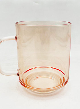 贝璃简约带把玻璃杯家用高硼硅耐热水杯耐高温泡茶杯客厅喝水杯子