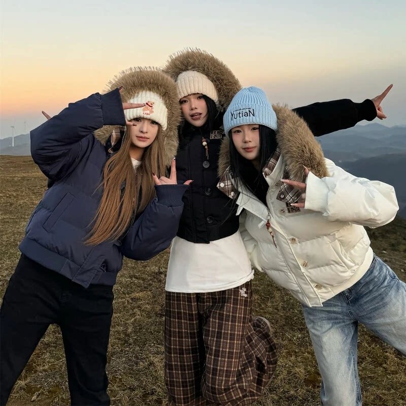 2026冬季美式复古风新款羽绒棉衣/棉服