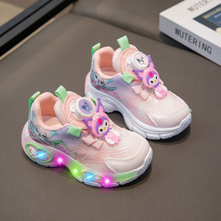 帮登官方正品女童鞋秋季2025新款库洛米公主儿童老爹鞋网面透气