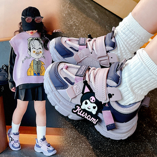 帮登官方正品女童库洛米网面时尚老爹鞋