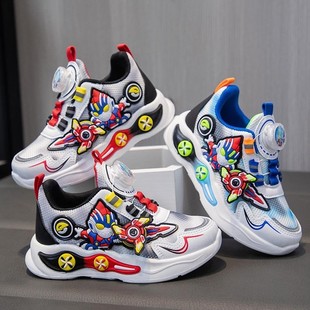帮豋官方正品联名童鞋旋转纽扣迪迦赛罗奥特曼男女童网面休闲运动