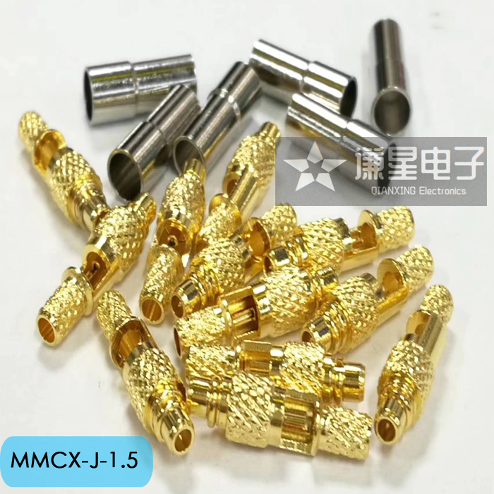 MMCX-J-1.5连接器镀金开天窗焊接