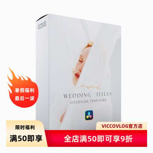 ViccoVlog 达芬奇原创 婚礼标题模板 Wedding Titles