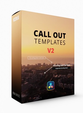 ViccoVlog 达芬奇 呼出框 V2 Call Out Templates 呼出框动画