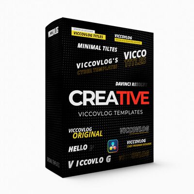 ViccoVlog 达芬奇创意标题模板 Creative Titles  时尚|简约|企业