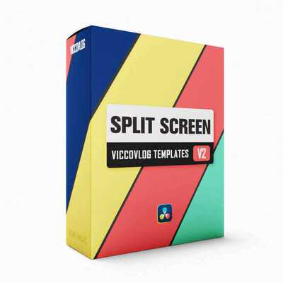 ViccoVlog 达芬奇原创分屏模板Split Screen V2 模板套件