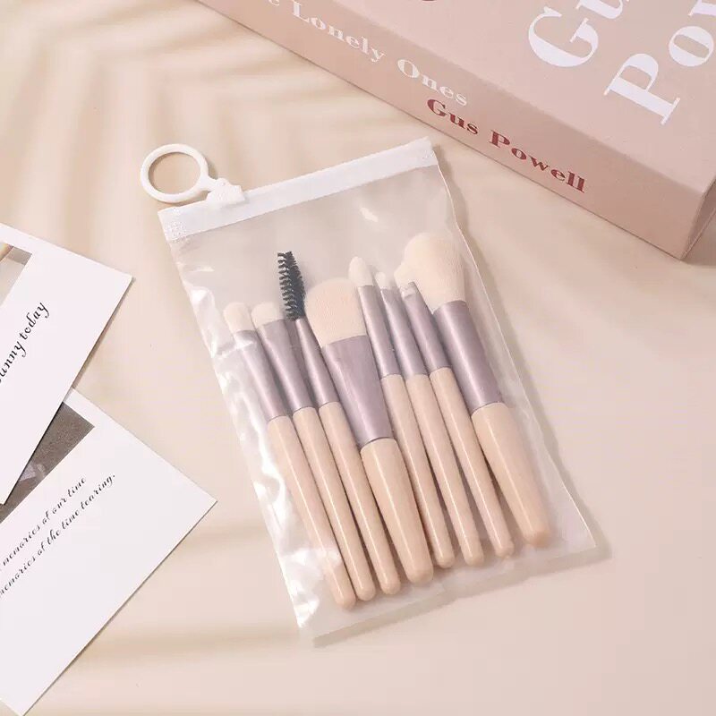 迷你马卡龙化妆刷套装便携收纳包多支眼影刷腮红刷美妆工具