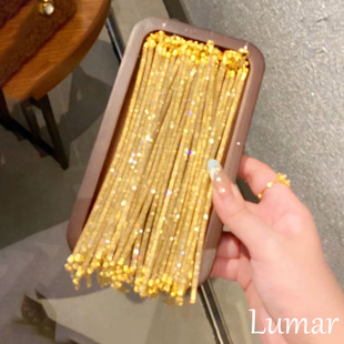 S925银爆闪金色蕾丝钱袋子手链女款2025新款轻奢小众精致气质手环