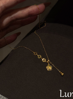 S925银爆闪有钱花葫芦吊坠项链女