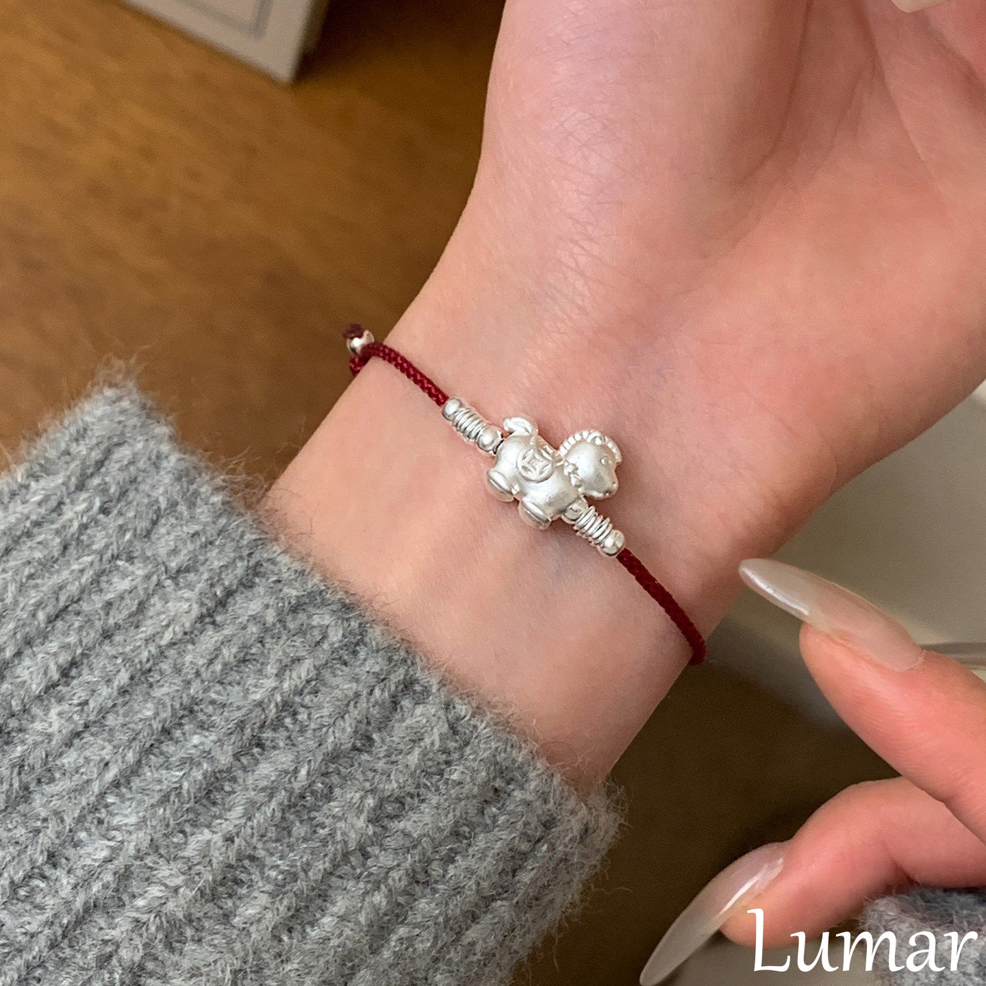 S925纯银马上有钱红绳手链女款2026马年本命年手工编织生肖马手串,饰品/流行首饰/时尚饰品新,手链,淘宝优惠券,粉丝福利购,淘宝优惠卷
