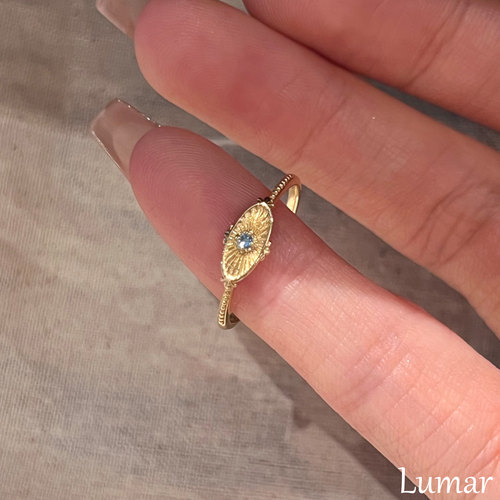 中古蓝宝石星芒眼戒指女2026新款
