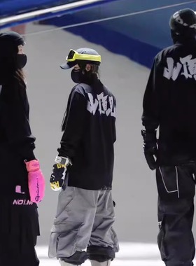 INFORMER国潮户外山顶见印花长袖卫衣美式纯棉宽松情侣男女T恤新