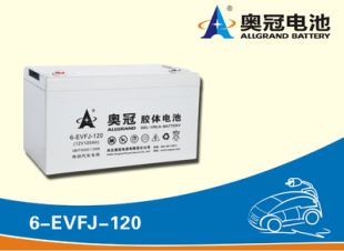 奥冠蓄电池6 12V120AH机车电瓶正品 120储能胶体免维护 EVFJ 质保