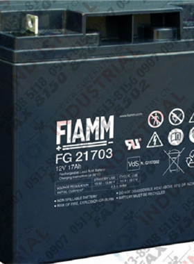 FIAMM意大利非凡蓄电池12V17AH（FG21703）通信  UPS  消防等设备