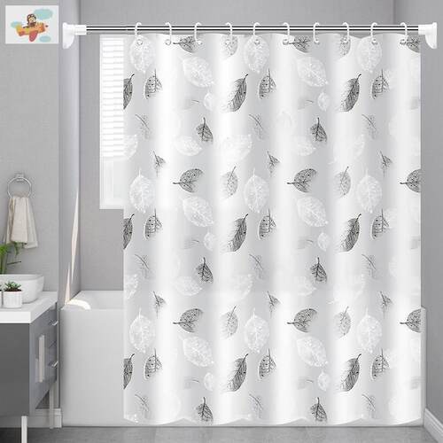 浴帘防水防霉日本pvc塑料淋浴房卫生间干湿分离免打孔洗澡隔断帘