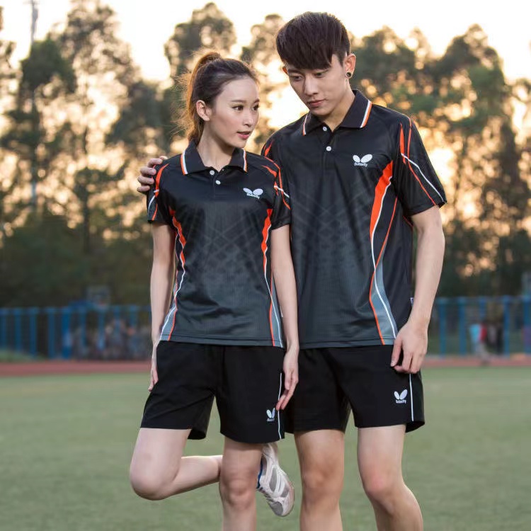 蝴蝶乒乓球服訓練服短袖