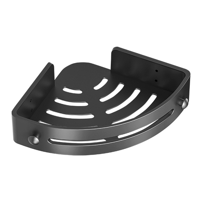 枪灰卫生间置物架浴室三角架子免打孔壁挂厕所洗R手间洗漱台收纳