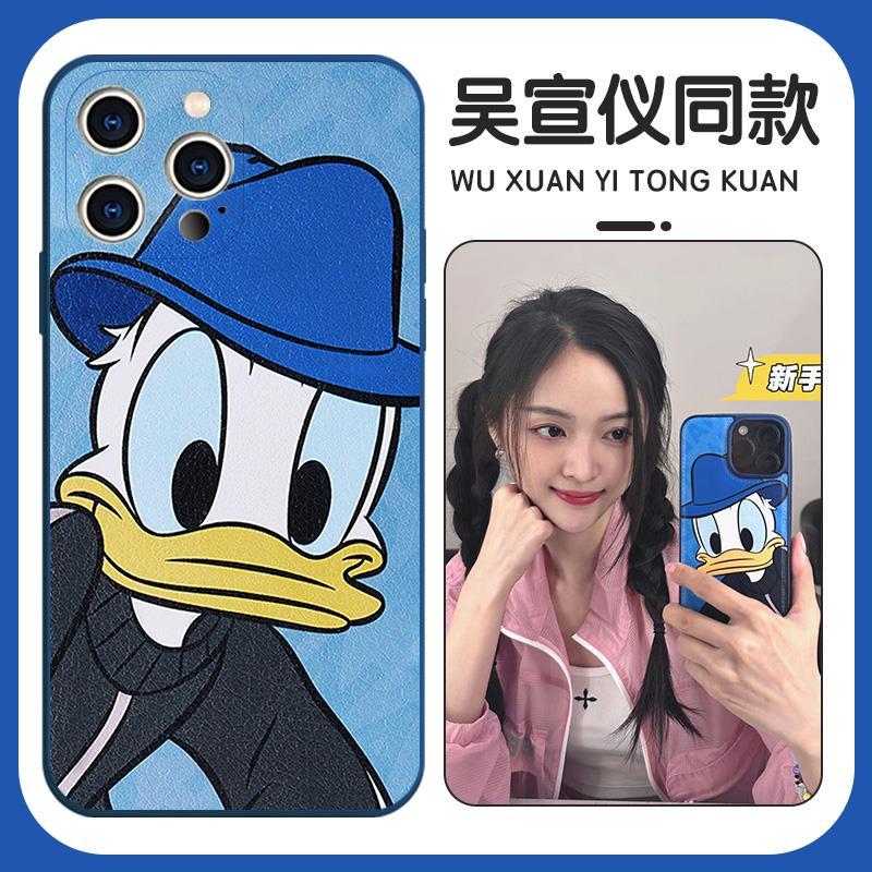 吴宣仪同款手机保护壳唐老鸭笑脸适用唇印苹果15手机保护壳iphone13/promax华为MATE60小米14/OPPO/VIVO周边P