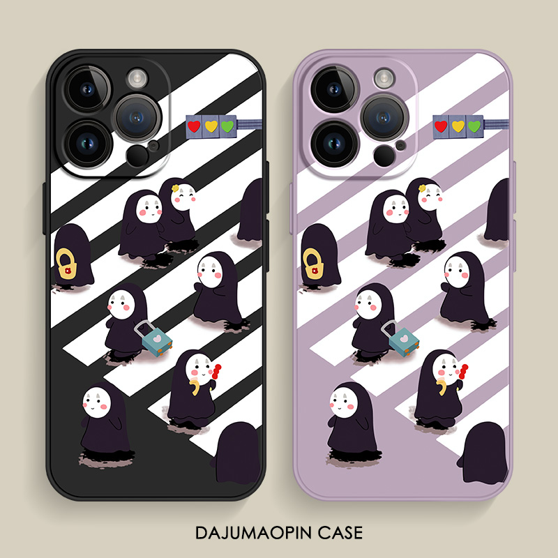 千与千寻无脸男~可爱手机保护壳p60适用苹果15/14/13promax软iphone小米12华为mate60/50/11红米k60荣耀90/7p