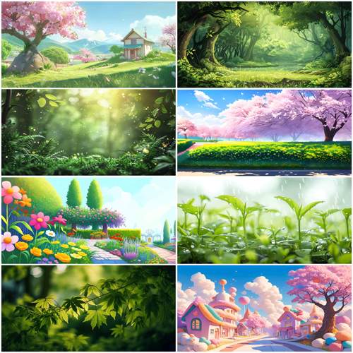 鱼缸背景贴纸樱花壁纸缸自粘贴画