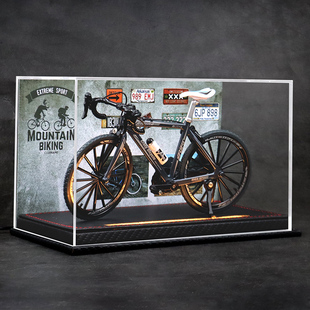 山地自行车模型合金公路单车仿真收藏摆件防尘罩展示场景男生礼物