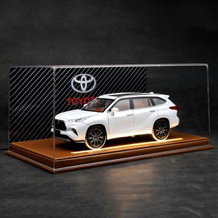 丰田汉兰达合金汽车玩具SUV豪华版仿真车模收藏摆件生日礼物男生