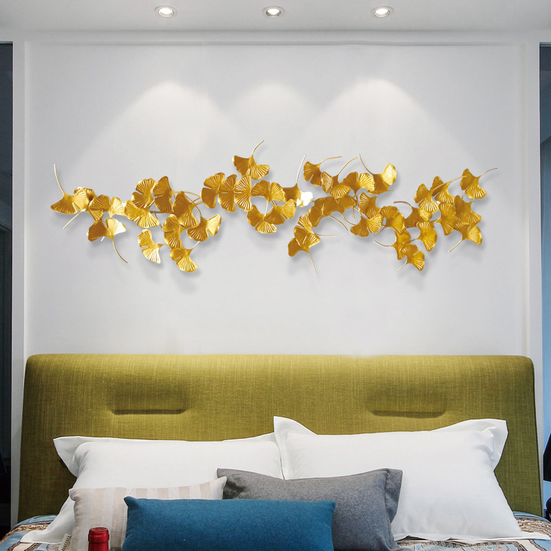 新中式银杏叶金属墙上装饰品客厅沙发背景墙壁饰铁艺墙面创意壁挂|msdalam kategori Aksesori rumah, mural - dari Buy2taobao.com untuk memberikan perkhidmatan ejen Taobao profesional membeli