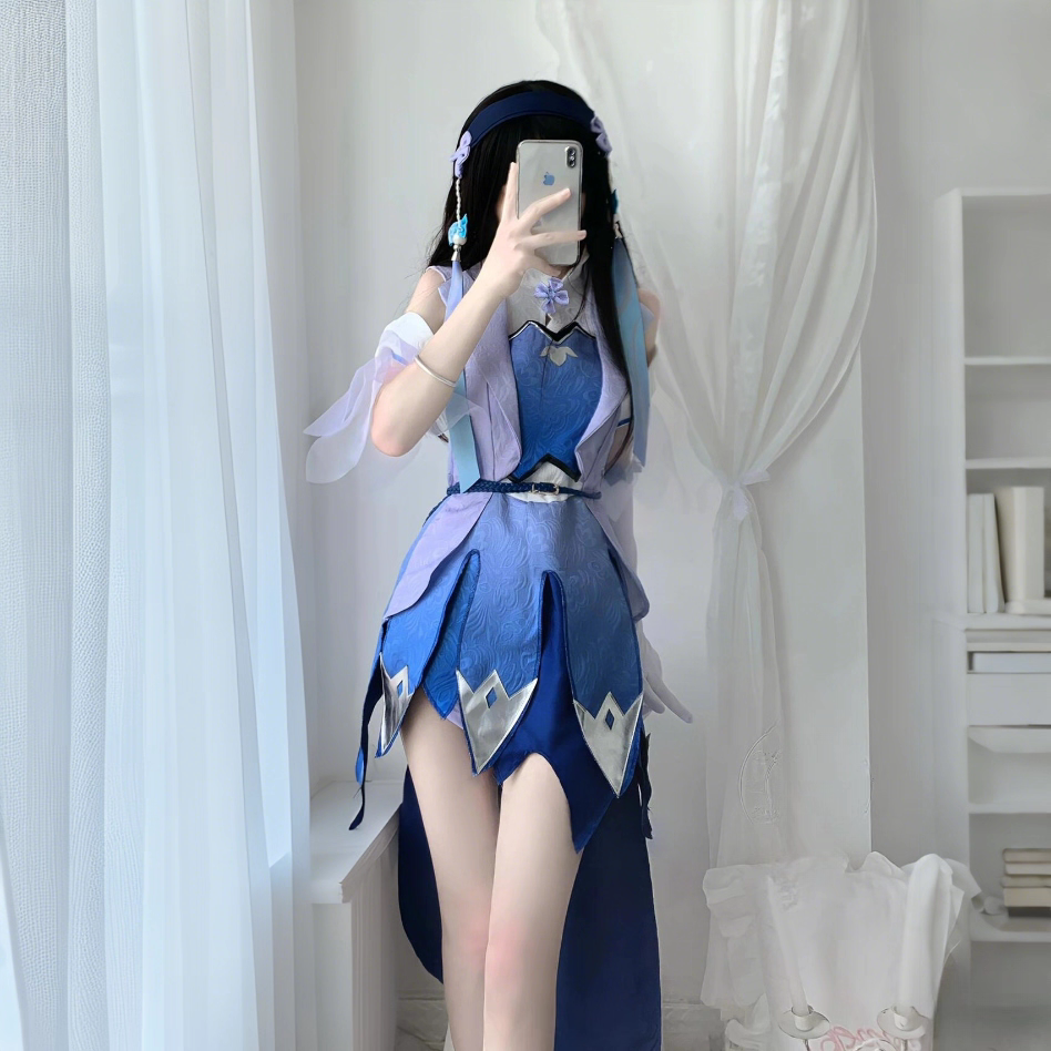 王者荣耀cos服西施cosplay原皮幻纱之灵游戏古风鞋子假发c服全套