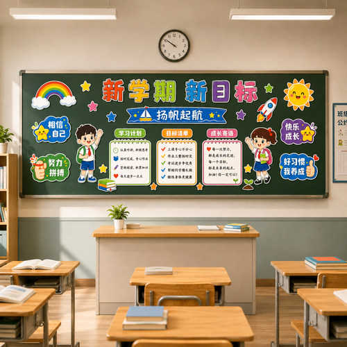 【新学期新目标磁吸贴】环创成品