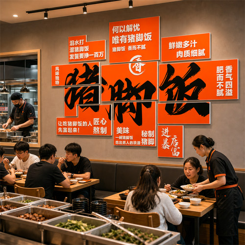 【隆江猪脚饭餐饮墙贴海报】装饰