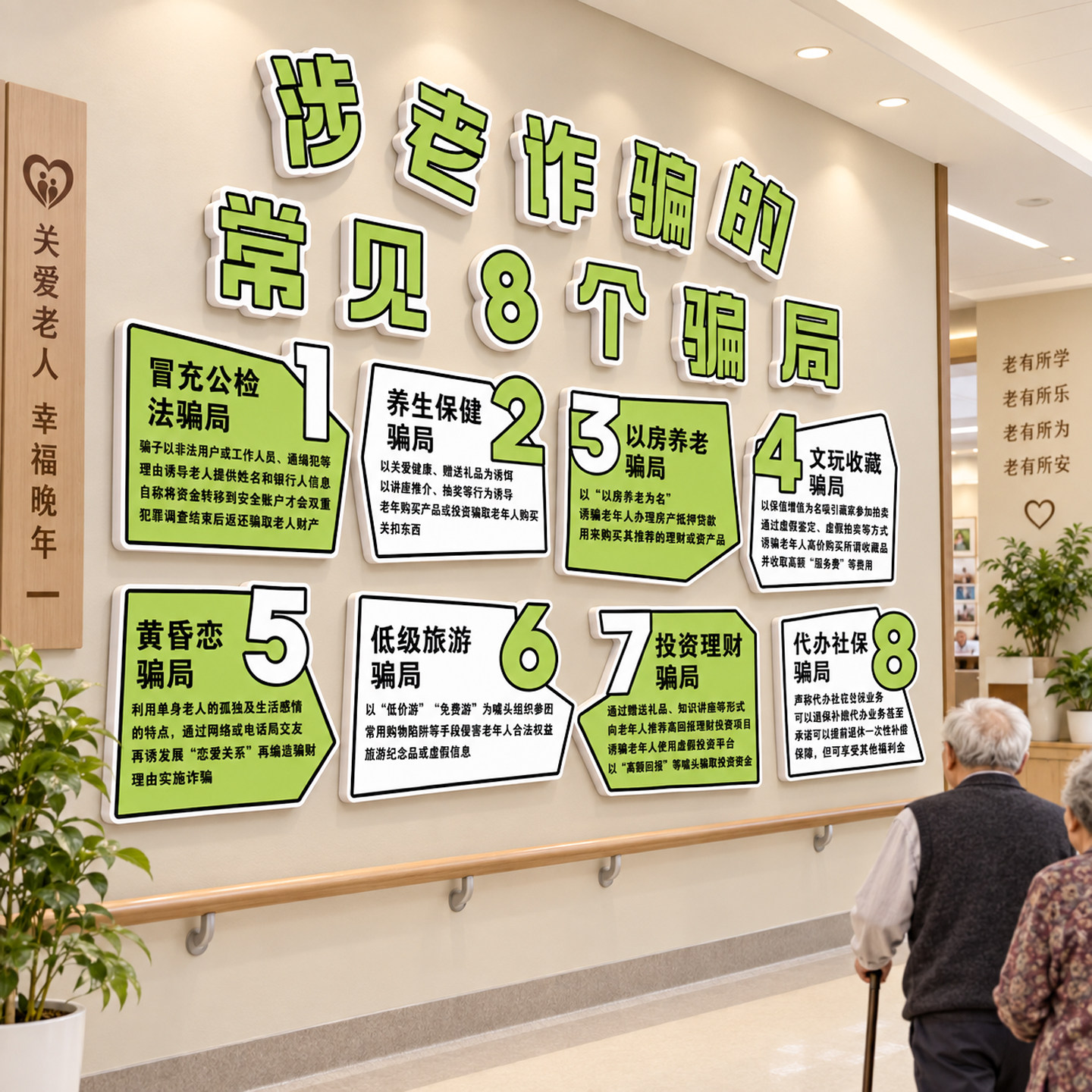 【养老院文化墙】老年活动室装饰