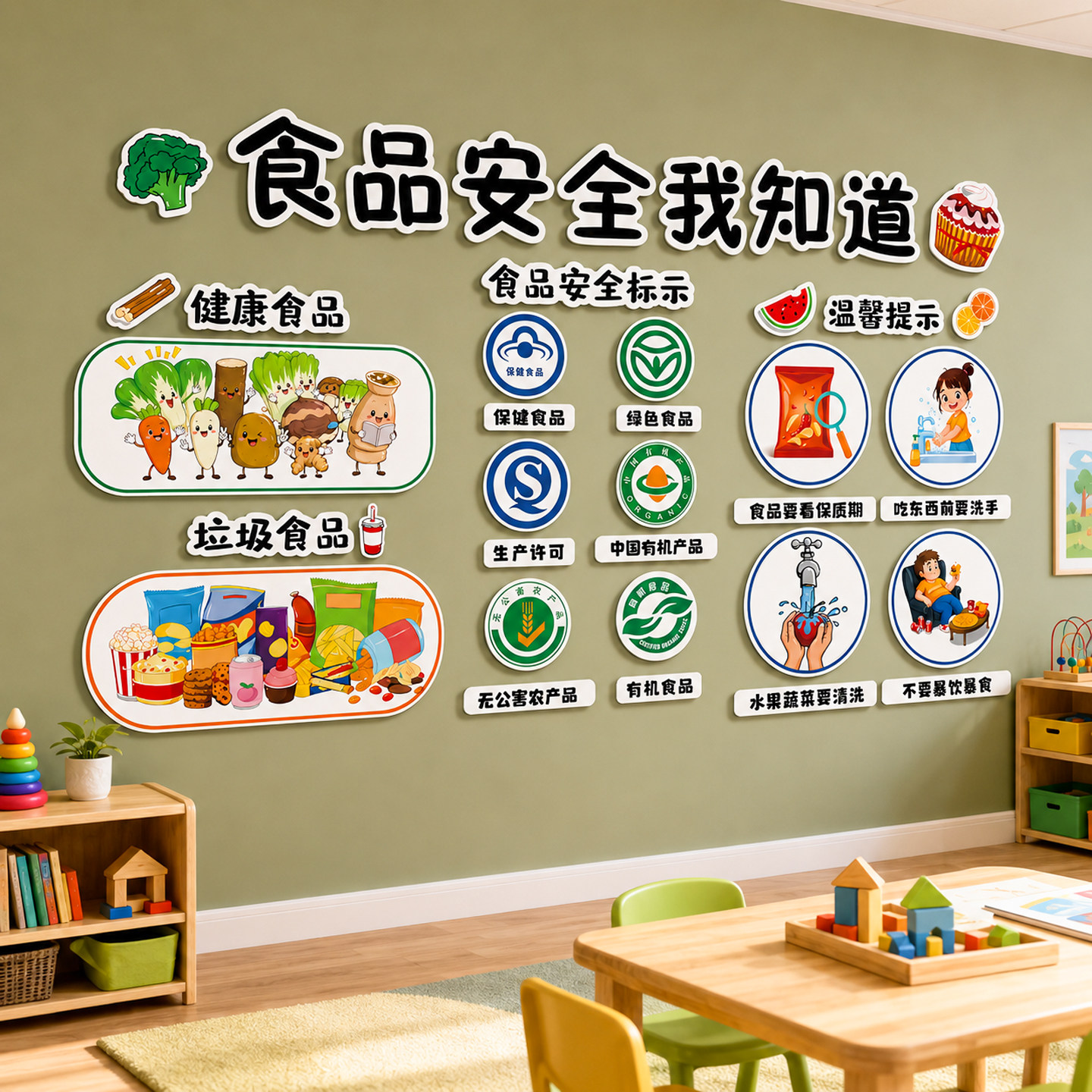 【安全教育墙贴】教师墙面布置