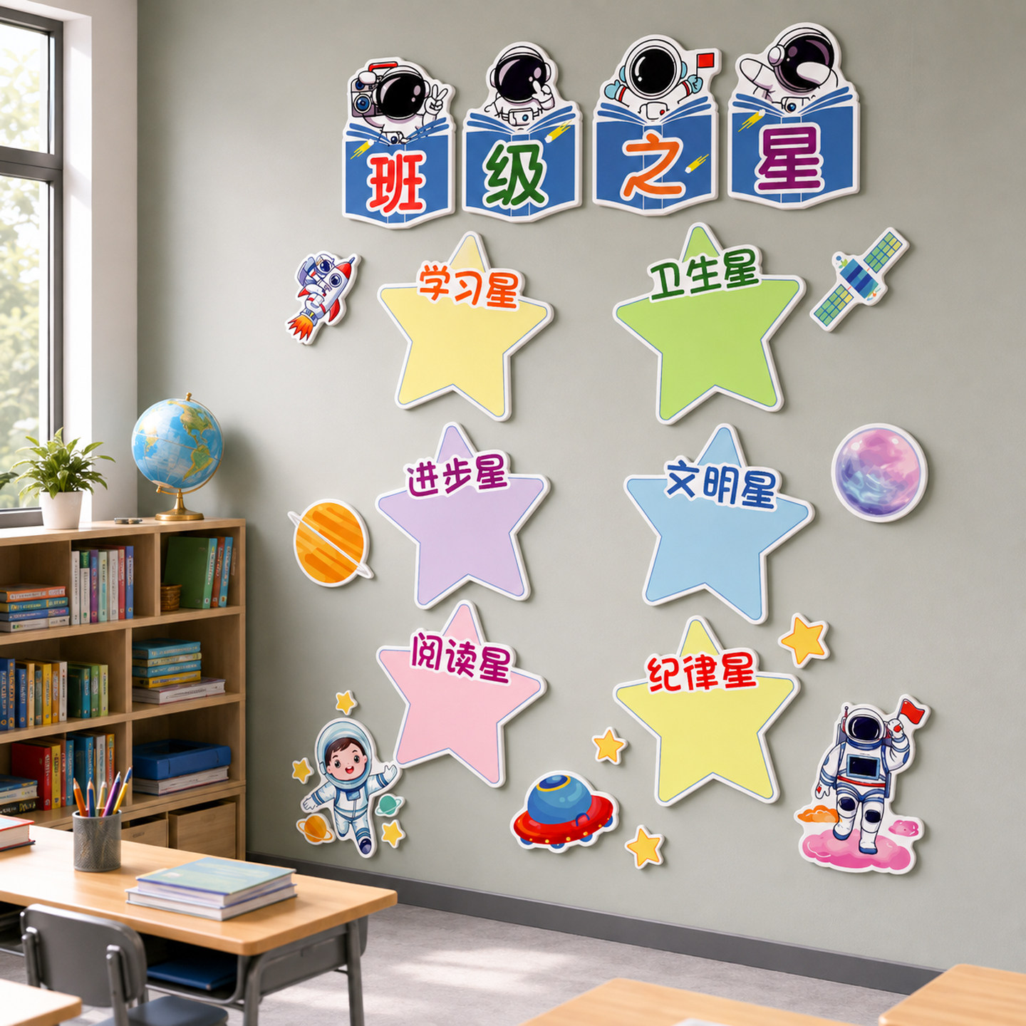 【教室班级之星评比栏】文化墙