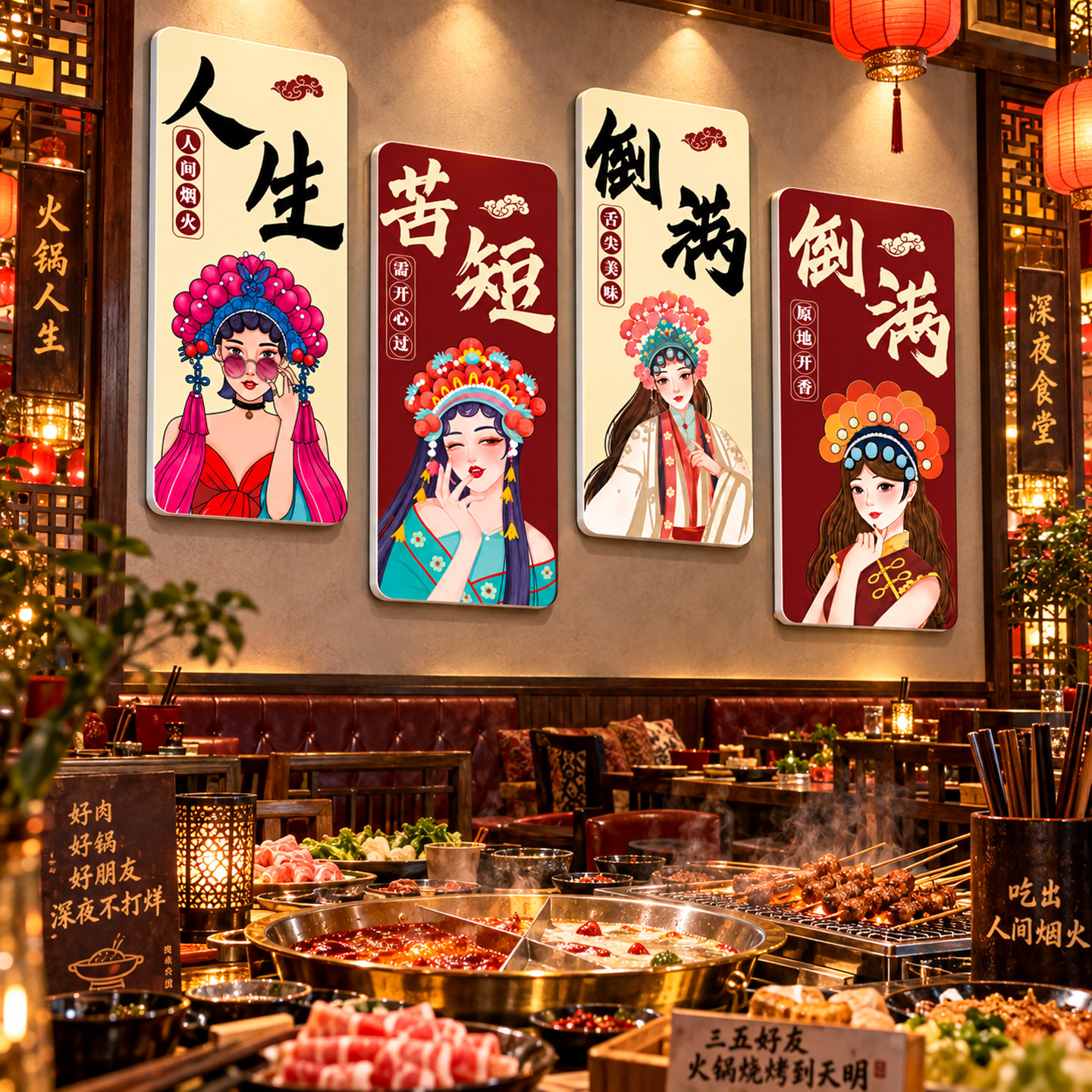 【小酒馆装饰画】餐饮店氛围布置