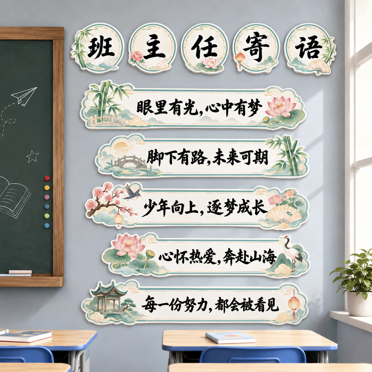 【班主任寄语】中小学教室文化墙