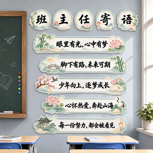【班主任寄语】中小学教室文化墙