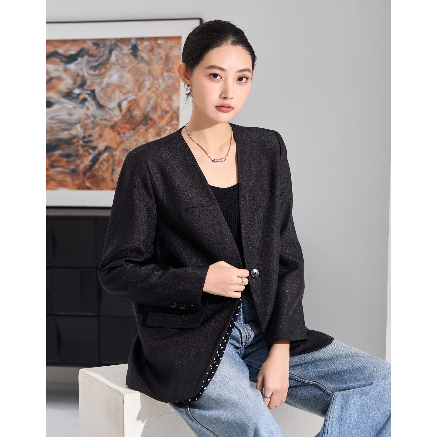 法拉Farfalla外套女宽松上衣图片