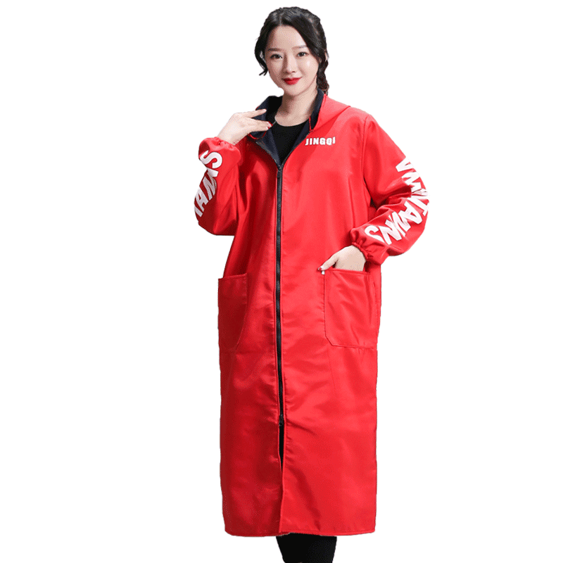 大人男女加绒加厚厨房防水罩衣