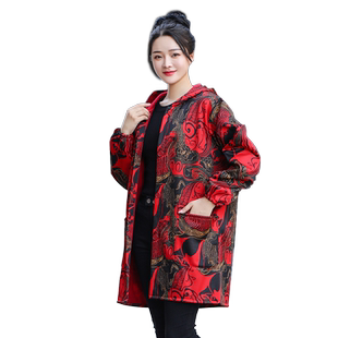 加绒罩衣大人女工作服外套家用加厚时尚围裙保暖防水防油厨房冬季