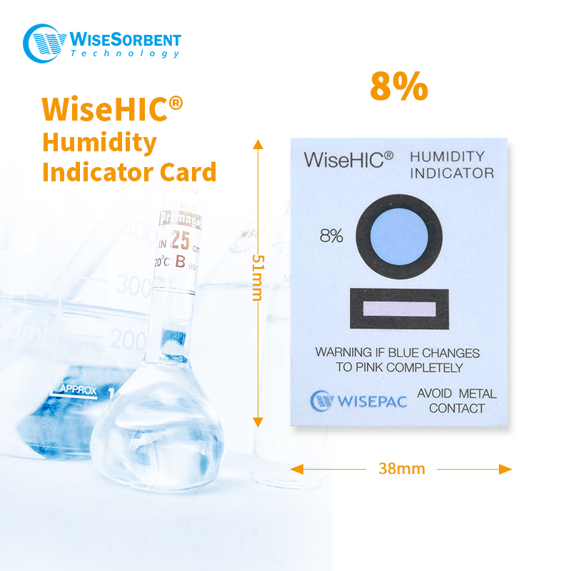wisesorbent系列单1点8%蓝色变粉色湿度指示显示卡罐装200片