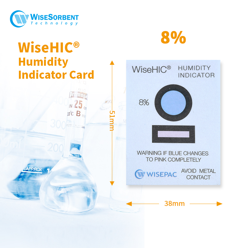 wisesorbent系列单1点8%蓝色变粉色湿度指示显示卡罐装200片