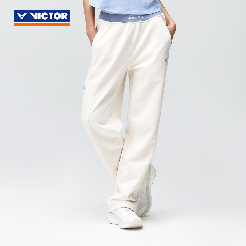VICTOR威克多羽毛球服胜利女款休闲时尚简约针织运动长裤P-66800