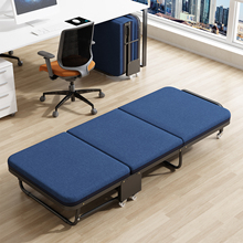 折叠床单人躺椅午休床午睡床办公便携加厚木板海绵床家用成人加床